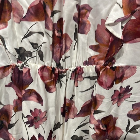 The Kooples Floral Wrap Dress - Multicolor Ecru, Size 6 - Picture 11 of 17